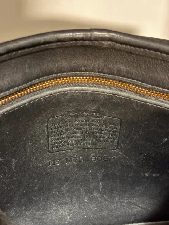 Rare Vintage Coach Tribeca Flap Bag (#9092) Black Leather & Magnetic Closure - Picture 9 of 12